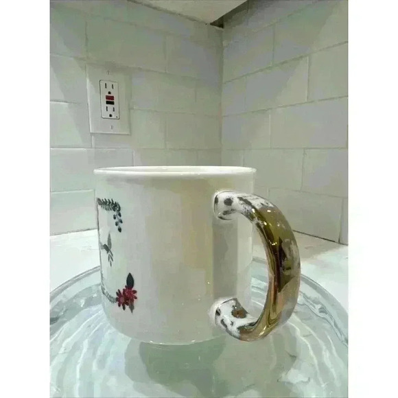 Letter E Elegant Gold Coffee Tea Mug Cup Pre-Owned - Picture 2 of 12